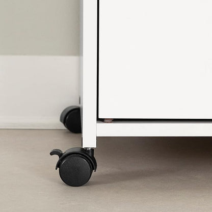 South Shore Axess Microwave Cart on Wheels Pure White, Contemporary