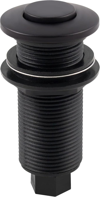 Westbrass ASB-B3-62 Sink Top Waste Disposal Replacement Air Switch Trim Only, Flush Button, Matte Black