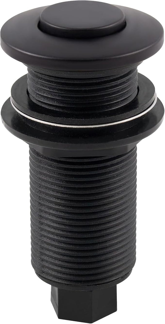 Westbrass ASB-B3-62 Sink Top Waste Disposal Replacement Air Switch Trim Only, Flush Button, Matte Black