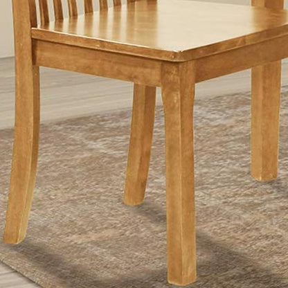 Kings Brand Furniture - Kurmer 3-Piece Solid Wood Kitchen Dining Set, Table & 2 Chairs, Natural Oak