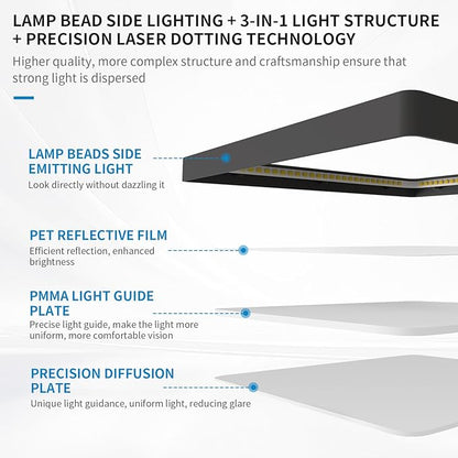 4 Pack 12 Inch Square Black Ceiling Light, 24W 120V, 3000K/4000K/5000K, Dimmable Slim LED Ceiling Light, Ceiling Light Fixtures for Bedroom, Kitchen, Hallway, Laundry, ETL Listed, Each Side is 11.38"