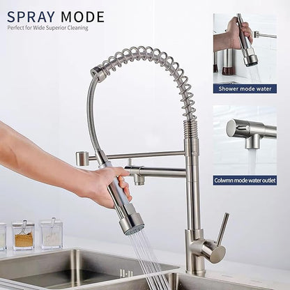 33x22 Drop In Kitchen Sink with Faucet Combo Modern Large Stainless Steel Kitchen Sinks 33 Inch Top Mount Single Bowl Workstation Sink