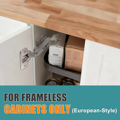 HBL' 10 Pack Soft Close Cabinet Hinges European Kitchen Cabinet Hinges for Frameless Cabinet Door, 35MM Quick Release Cup Hinges, 110° Inset, 3D Adjustable and Slow Close Hinges