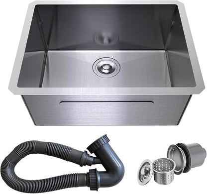 Kitchen Sink 30x18 Inch Undermount Sink 304 Stainless Steel 16 Gauge Single Bowl 9" Deep Handmade Kitchen Sinks Set with Accessories