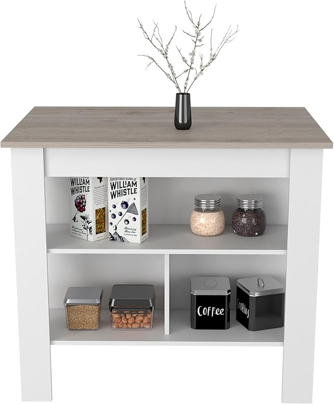 Modern Dining Table Kitchen Island Adjustable Sturdy Stable Shelves Expandable Counter Console Luxury Easy Clean Living Room Decor,White
