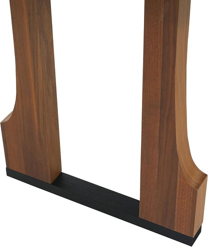 63" Scratch-Resistant Island Tables, Rustic Dining Table with Pedestal Base, Mid Century Dining Table for Kitchens & Apartments, Walnut