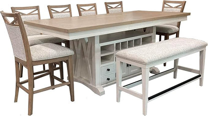 Parker House Americana Modern Dining 72 in. Island Counter-Height Extendable Dining Table