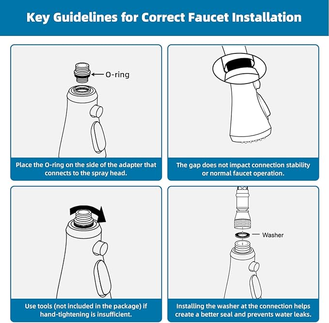 Hibbent Pull Down Kitchen Faucet Head Replacement, NSF/ANSI/CAN 61 & CUPC Certified 3-Function Sink Spray Nozzle with 15 Adapters Compatible with Moen, Delta, Kohler Faucets, Brushed Nickel