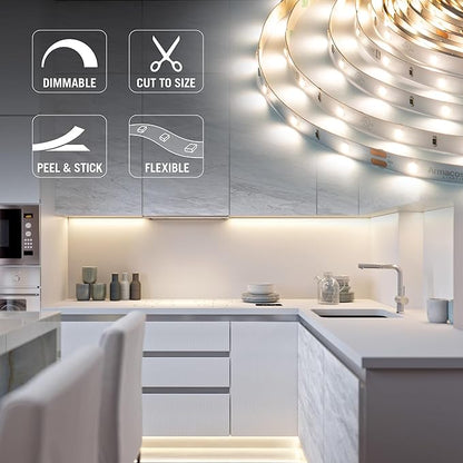 Armacost Lighting RibbonFlex Pro 24V White LED Strip Lights 30 LED/m, 5000K, 16.4 ft 164230