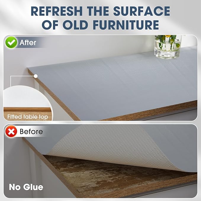 Drawer and Shelf Liner, Non-Slip Kitchen Cabinet Liners Non-Adhesive Thick Strong Grip Waterproof Washable Mats Protect Dresser Shelves Cupboard Bathroom Cabinets, Pure Gray, 18 in X 20 FT
