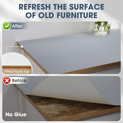 Drawer and Shelf Liner, Non-Slip Kitchen Cabinet Liners Non-Adhesive Thick Strong Grip Waterproof Washable Mats Protect Dresser Shelves Cupboard Bathroom Cabinets, Pure Gray, 12 in X 30 FT