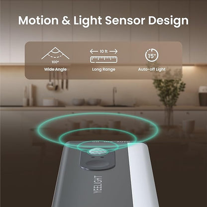 Under Cabinet Lighting, Motion Sensor Under Counter Lights for Kitchen, 66 LED Rechargeable Closet Light Fixture, Stepless Dimming, 4000K Wireless Light for Counter, Wardrobe, Hallway, Stairs