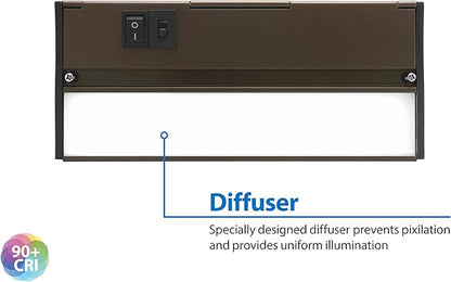 NUC-5 Series 8-inch Oil Rubbed Bronze Selectable LED Under Cabinet Light (NUC508SOB