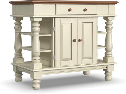 Homestyles Americana Antique Oak Island with Storage, 42"W