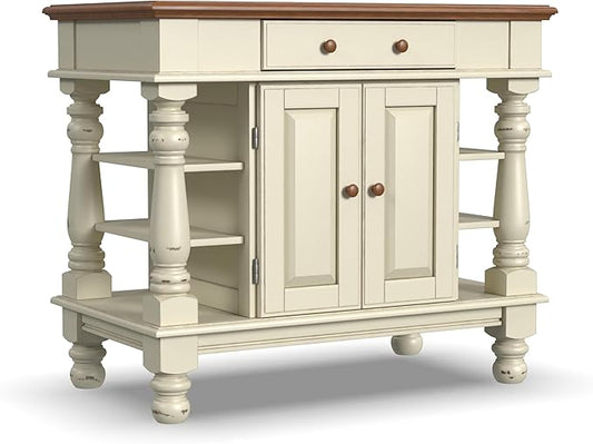Homestyles Americana Antique Oak Island with Storage, 42"W