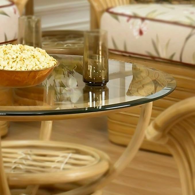 17 Inch Round Tempered Beveled Polished Edge Glass Table Top -3/8” Thick Round Glass Table Top–Heavy Duty, Dining, Coffee, and Office Tables by Fab Glass and Mirror