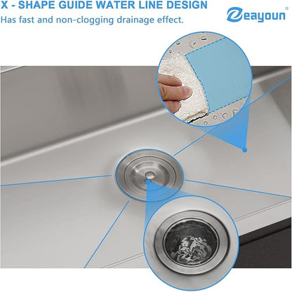 23 Inch Undermount Kitchen Sinks - 23 x 18 Inch Undermount Stainless Steel Bar RV Sink 16 Gauge Small Single Bowl Stainless Steel Outdoor Wet Bar & Prep Sink Basin 23 x 18 x 9 Inch