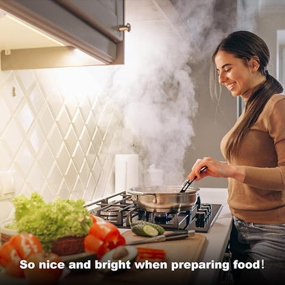Under Cabinet LED Lights, Dimmable Under Cabinet Lighting, 4 Pack LED Lights for Kitchen Under Cabinet, Under Counter Light Natural White 4500K