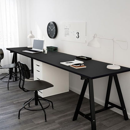 Kaboon 42x20 inches Tabletop, Solid One-Piece Desktop for Sit Stand Desk, Double Desks, L Desk DIY,Wood Countertop Home or Commercial Use,1 inch Thick, Black, 20" D x 42" W
