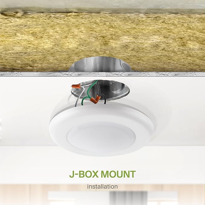 ASD 6 Pack LED Disk Lights 4 Inch, 10W 5CCT 2700K-5000K 685LM CRI90+, Dimmable Flush Mount Ceiling Light Fixture, Low Profile Surface Mount Disc Lights, Junction Box or Recessed Can Install, UL