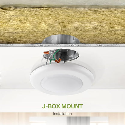ASD 6 Pack LED Disk Lights 4 Inch, 10W 5CCT 2700K-5000K 685LM CRI90+, Dimmable Flush Mount Ceiling Light Fixture, Low Profile Surface Mount Disc Lights, Junction Box or Recessed Can Install, UL