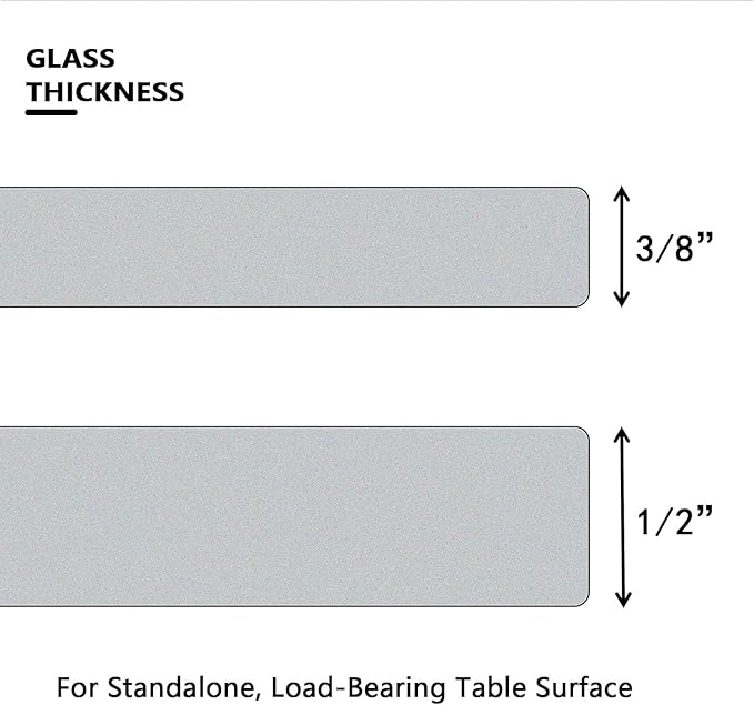 36" Round Tempered Glass Table Top - 1/2 "Thick Beveled Edge