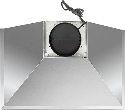COSMO COS-63175 30 in. Vista Collection 380 CFM Ducted Wall Mount Range Hood, Button Controls, LED Lights, Stainless Steel