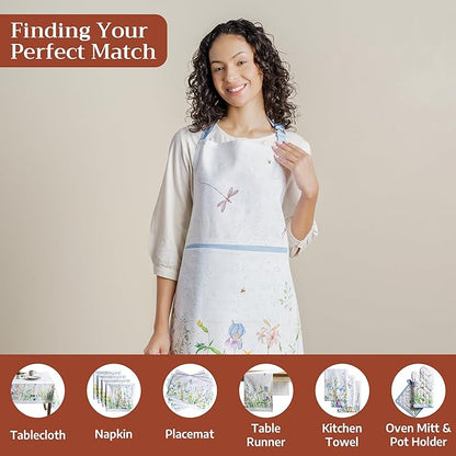 Maison d' Hermine 100% Cotton Apron for women with Pocket Kitchen Chef Apron for Men Cooking Mothers Day Gifts