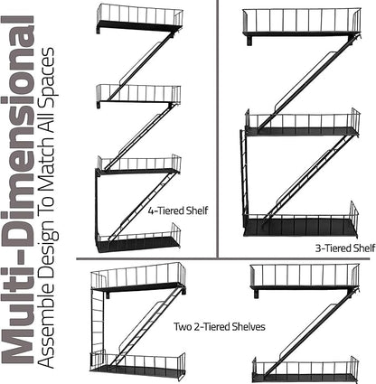 Beyond Basic Fire Escape Shelf - Versatile New York Inspired Modern Floating Hanging Wall Shelves Make a Great Action Figure or Planter Prepare to Receive Compliments for This Shelf