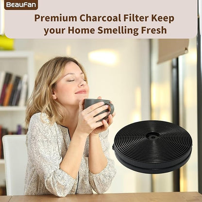 4 Set CFK1-TM Carbon Charcoal Filter Compatible with Cosmo Range Hoods UMC30, UC30, UMC36, UC36, Also Fit Tieasy USGDCF-G, JOEAONZ YYCF02 & FIREGAS CC170 Models