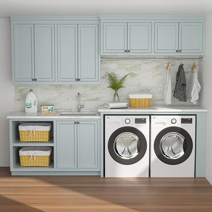 21 Inch Undermount Laundry Sink Utility 16 Gauge Stainless Steel Single Bowl 12 Inch Deep Under Counter Handmade Kitchen Sink Basin 21"x18"x12"