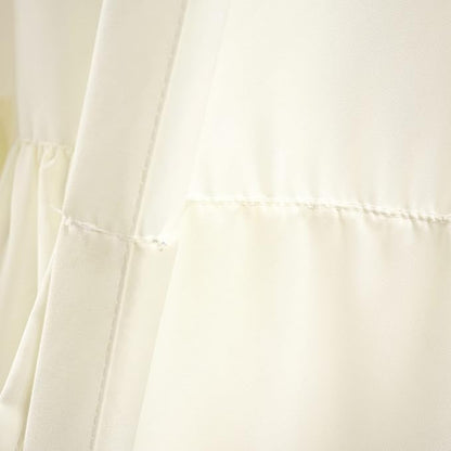 Lush Decor Allison Ruffle Light Filtering Window Curtain Panels Pair 40" W x 84" L Ivory - Coquette Curtains for Bedroom - Drapes - Ruffle Curtains Kids