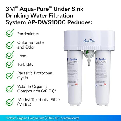 3M Aqua-Pure DW8090 Under Sink Replacement Water Filters AP-DW80/90 for Aqua-Pure AP-DWS1000