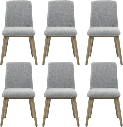 Farmhouse Dining Chairs Set of 2 - Upholstered Mid Century Armless Side Chairs with Back, Durable Polyester Fabric for Kitchen Island, Living Room, Restaurant