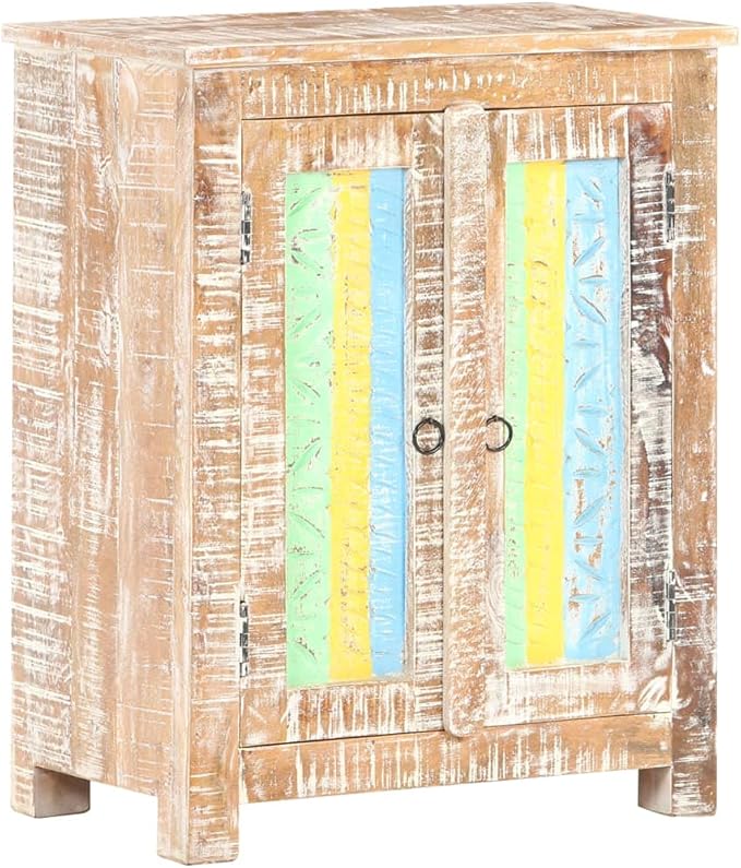 Floor Standing Kitchen Cupboard, for Dining Room, Living Room, Bedroom, Sideboard Side Cabinet Storage Home Organizer Wooden, 24"x13.8"x29.9" Rough Acacia Wood
