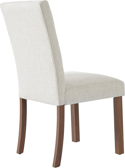 Merax Dining Chair Set of 4, Upholstered Chairs with Back and Wood Legs, Mid-Century Modern Accent Chairs for Kitchen Island Dining Room