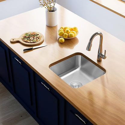 Bar Sink, 16 Inch Undermount Kitchen Sink, T-304S Stainless Steel RV Kitchen Sinks, Small Kitchen Sinks With Sink Drain Strainer, Use at Rv, Bar,Outdoor, Laundry and Utility,Bathroom