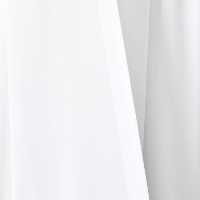 Lush Decor Allison Ruffle Light Filtering Window Curtain Panels Pair 40" W x 63" L White - Coquette Curtains for Bedroom - Drapes - Ruffle Curtains Kids