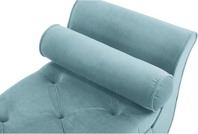 Modern Ottoman Bench with Storage, Upholstered Footstool for Bedroom Living Room Hallway, Bedside Pouf Toy Storage Ottoman Footrest, Versatile Storage Chest Bench Seat,BlueMulti-Velvet