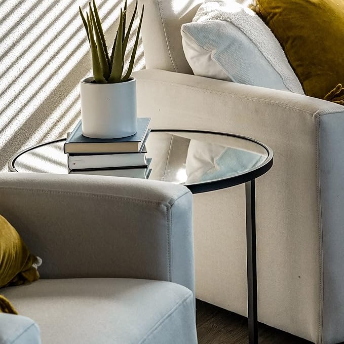 16 Inch Round Tempered Flat Polished Edge Glass Table Top -3/8” Thick Round Glass Table Top–Heavy Duty, Dining, Coffee, and Office Tables by Fab Glass and Mirror
