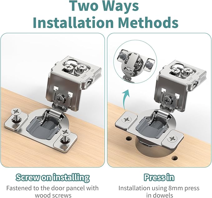 30 Pack 1 1/2" Overlay 3D Soft Close Hinges for Face Frame Kitchen Cabinet, 3 Way Adjust, Self Closing Concealed Cabinet Hinges-105 Degree
