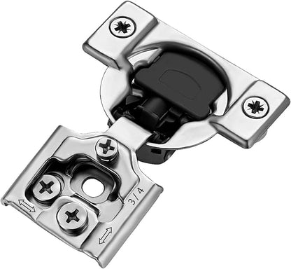 Ravinte 2 Pack 1 Pairs 3/4 inch Overlay Soft Close Hinges for Kitchen Cabinet Hinges Satin Nickel Hidden Hinges Stainless Steel Concealed Hinge self Closing