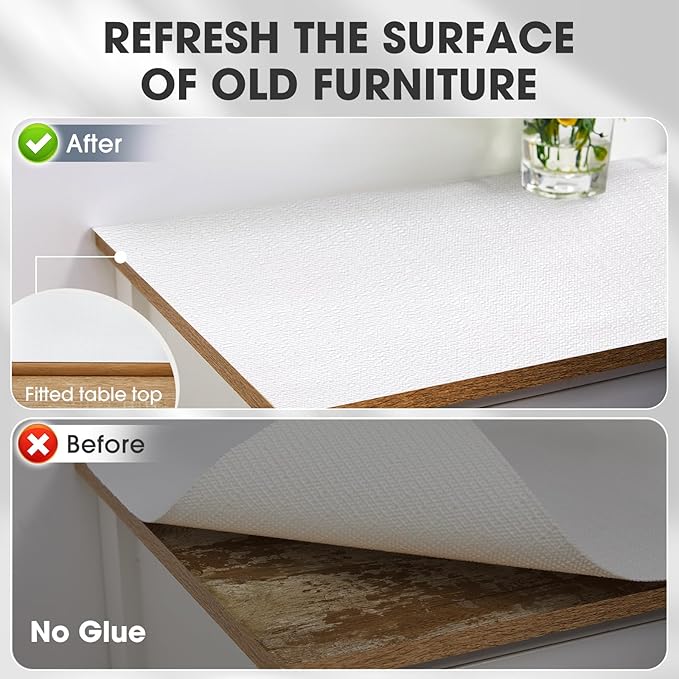 Drawer and Shelf Liner, Non-Slip Kitchen Cabinet Liners Non-Adhesive Thick Strong Grip Waterproof Washable Mats Protect Dresser Shelves Cupboard Bathroom Cabinets, White, 20 in X 30 FT