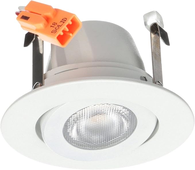 NICOR Lighting 2 inch LED Gimbal Downlight in White, 4000K (DLG2-10-120-4K-WH)