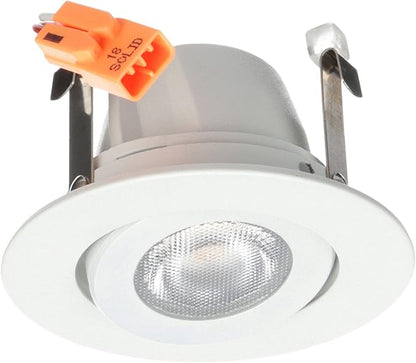 NICOR Lighting 2 inch LED Gimbal Downlight in White, 3000K (DLG2-10-120-3K-WH)
