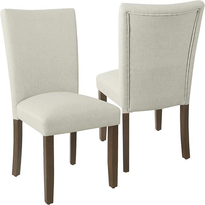 HomePop Classic Parsons Dining Chair - Soft Gray Woven (Set of 2)