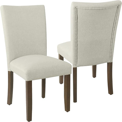 HomePop Classic Parsons Dining Chair - Soft Gray Woven (Set of 2)