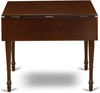 East West Furniture MZT-MAH-T Monza Kitchen Table - a Rectangle Dining Table Top with Dropleaf & Stylish Legs, 36x54 Inch, Mahogany