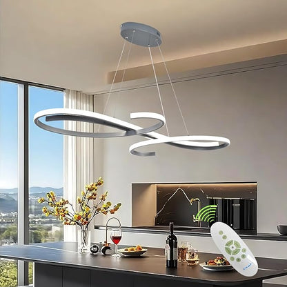 Modern Led Pendant Light,Dimmable Led Pendant Lights Kitchen Island Lighting Color Temperature 3000K-4000K-5000K Creative Design Kitchen Light Fixture Adjustable Hanging Lamps