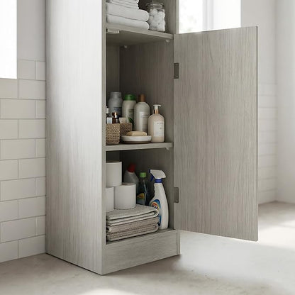 Casaphoria Space-Saving 72" Tall Narrow Bathroom Storage Cabinet, 6-Tier Slim Storage Cabinet with Adjustable Shelves, Anti-Tip Freestanding Display Shelf for Small Spaces, Apartments,White